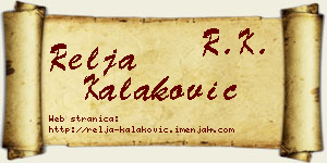 Relja Kalaković vizit kartica